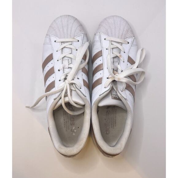 Adidas Superstar White Copper Metallic Women's US Size 7.5 - Picture 7 of 9